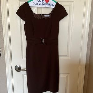 Calvin Klein XS brown dress